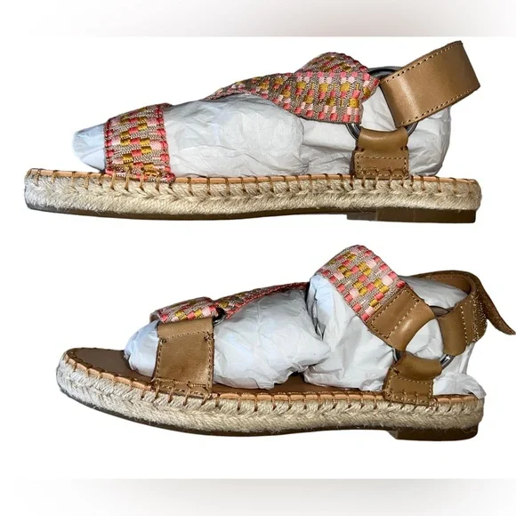 💗 NWB! Frye & Co Colorful Stitch Wrap Sandals - Picture 4 of 12